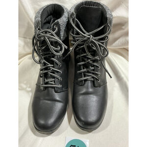 Woman’s Mia Girl Melborne Black Combat Lace up Boot Size 10